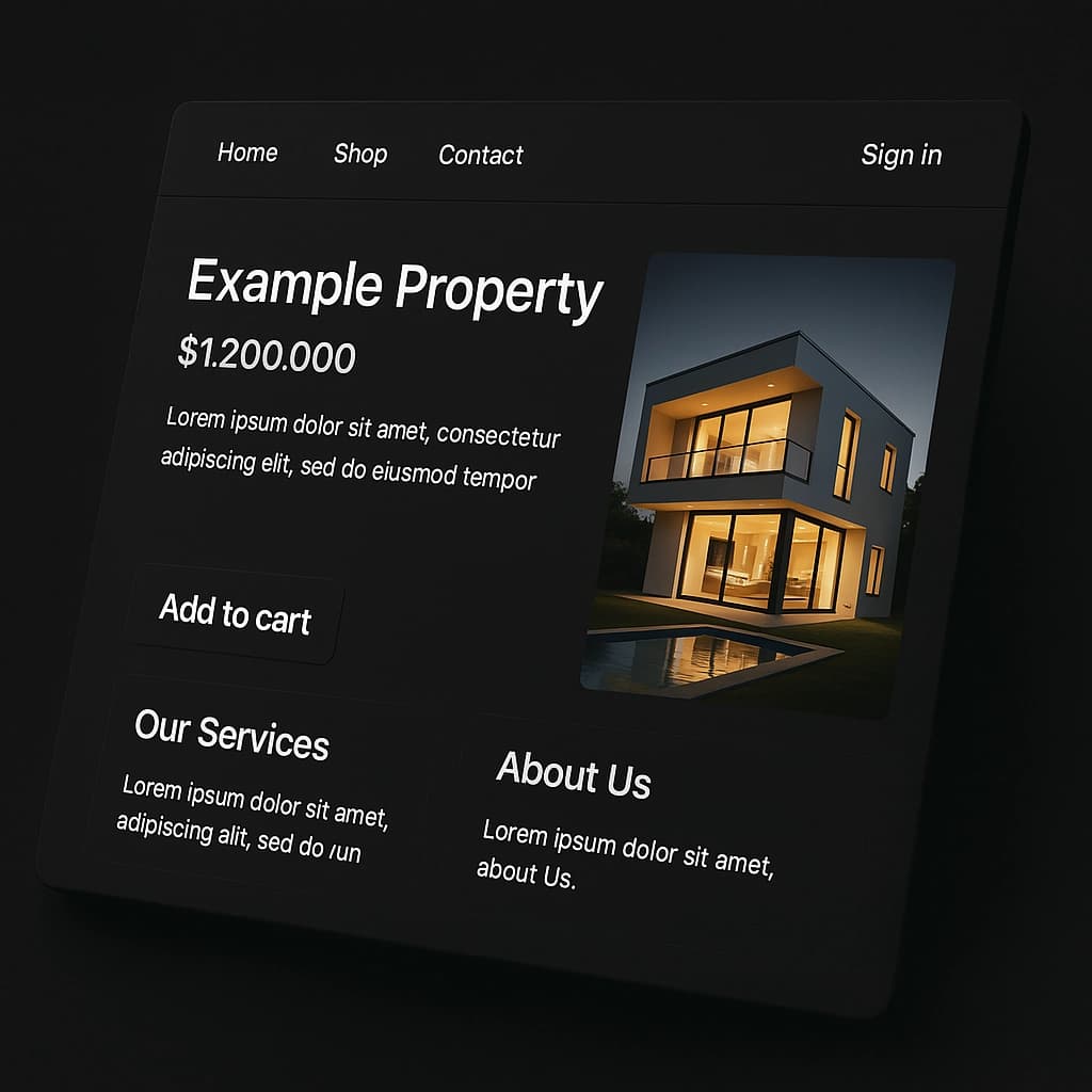 Example product showcase